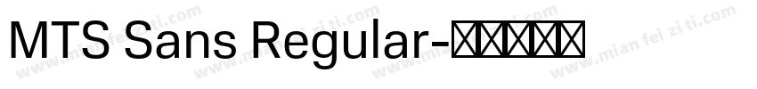 MTS Sans Regular字体转换
